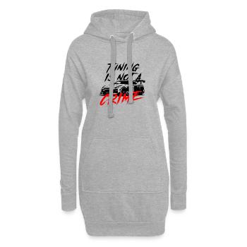 tuning is not a crime - Hoodie-Kleid - Grau meliert - Vorne