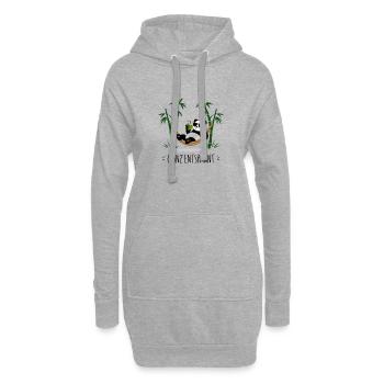 Ganz entspannt - Panda - Hoodie-Kleid - Grau meliert - Vorne
