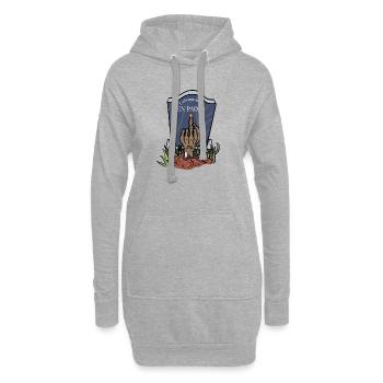 Zombie hand! - Hoodie Dress - heather grey - Front