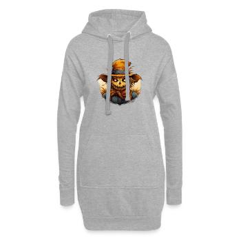 Wilde wütende Vogelscheuche Motivationssport - Hoodie-Kleid - Grau meliert - Vorne