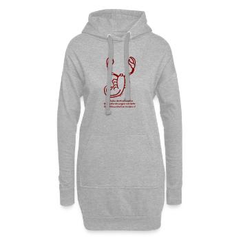 Sternzeichen Skorpion - Hoodie-Kleid - Grau meliert - Vorne