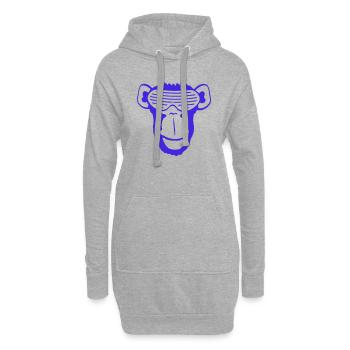 Funky Sonnenbrille Gorilla Cooler Party Affe Spaß - Hoodie-Kleid - Grau meliert - Vorne