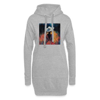 Die Frau und der Wald - Hoodie-Kleid - Grau meliert - Vorne