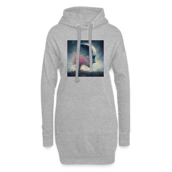 Sorgenfreiheit - Hoodie-Kleid - Grau meliert - Vorne