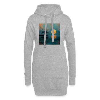 Sonnenuntergang - Hoodie-Kleid - Grau meliert - Vorne