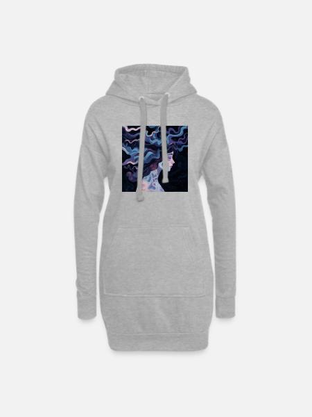 Psychisches Wohlbefinden - Sein - Hoodie-Kleid - Grau meliert
