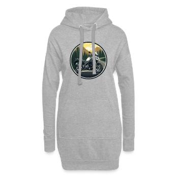 Motorrad-Abenteuer - Hoodie-Kleid - Grau meliert - Vorne