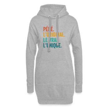 Opa Das Original Das Echte Das Einzigartige Geschenk - Hoodie-Kleid - Grau meliert - Vorne