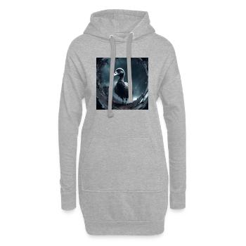 Dodo surréaliste dans un brouillard mystique - Sweat-shirt à capuche long Femme - gris chiné - Devant