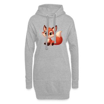 Fuchs - Hoodie-Kleid - Grau meliert - Vorne