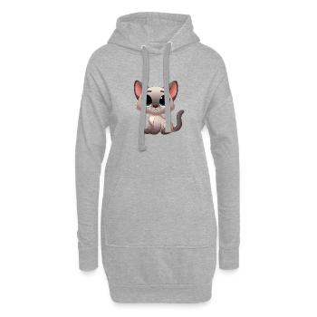 Siamesisch 23 - Hoodie-Kleid - Grau meliert - Vorne