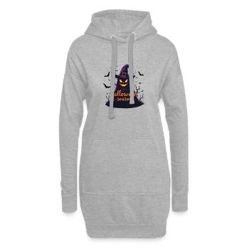 Conception de la saison d’Halloween – Evil Jack-o'-Lantern Wit - Sweat-shirt à capuche long Femme - gris chiné - Devant