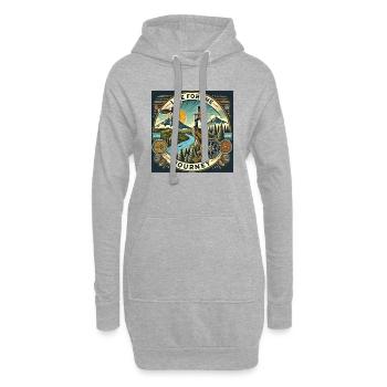 Live for the Journey - Hoodie Dress - heather grey - Front