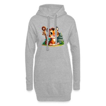 Tiger 5 - Hoodie-Kleid - Grau meliert - Vorne