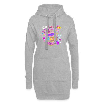 LES GROS MOTS C'EST RIGOLO POUR ENFANTS ET ADULTES - Sweat-shirt à capuche long Femme - gris chiné - Devant
