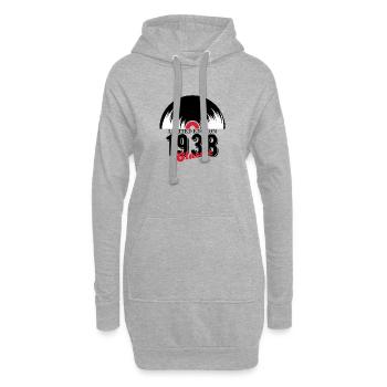 Limitierte Auflage 1938 Klassisches Vinyl - Hoodie-Kleid - Grau meliert - Vorne
