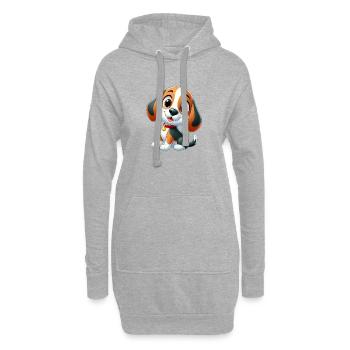 Beagle 5 - Hoodie-Kleid - Grau meliert - Vorne