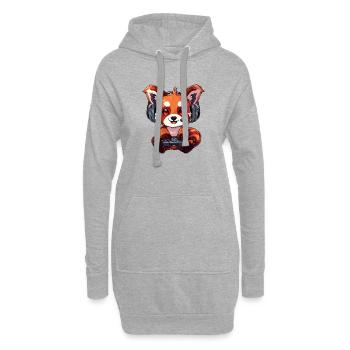 Red Panda Gaming Panda roux Petit panda - Sweat-shirt à capuche long Femme - gris chiné - Devant