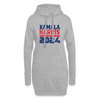 Jahrgang Kamala Harris 2024 für den Wahlkampf - Hoodie-Kleid - Grau meliert - Vorne