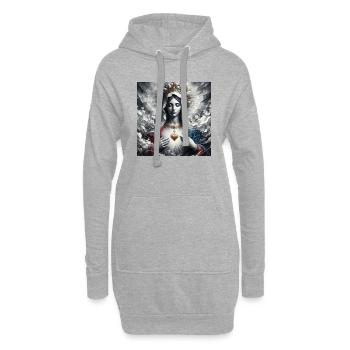 Sainte Marie Marie Vierge Marie Sainte - Sweat-shirt à capuche long Femme - gris chiné - Devant