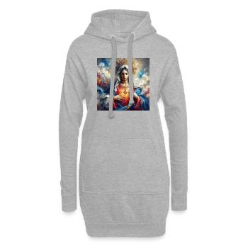 Sainte Marie Marie Vierge Marie Sainte - Sweat-shirt à capuche long Femme - gris chiné - Devant