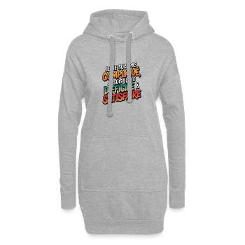Ich bin nicht kompliziert, ich bin nur schwierig - Hoodie-Kleid - Grau meliert - Vorne