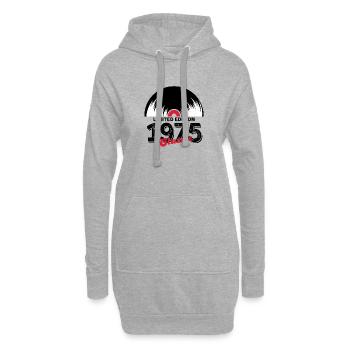 Limitierte Auflage 1975 Klassisches Vinyl - Hoodie-Kleid - Grau meliert - Vorne