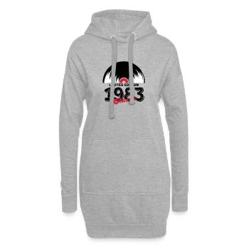 Limited edition 1983 Classic vinyle - Sweat-shirt à capuche long Femme - gris chiné - Devant