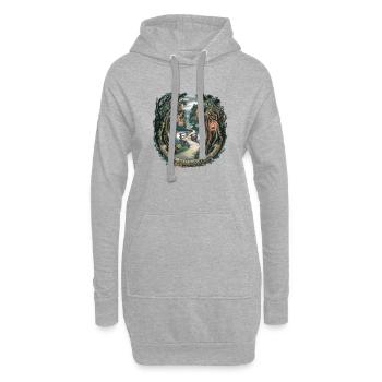 Tous ceux qui errent ne sont pas perdus - Sweat-shirt à capuche long Femme - gris chiné - Devant