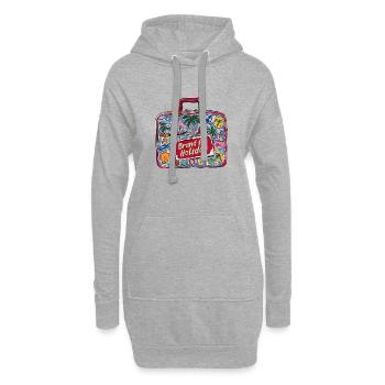 Travel Memories – Brand For Holiday - Hoodie-Kleid - Grau meliert - Vorne