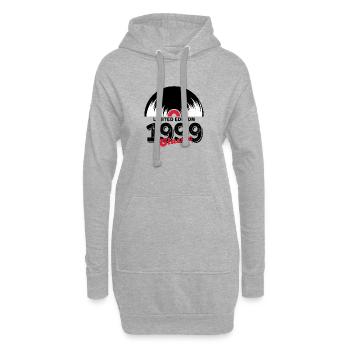 Limitierte Auflage 1999 Klassisches Vinyl - Hoodie-Kleid - Grau meliert - Vorne