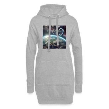 Orbiting Innovation - Hoodie Dress - heather grey - Front
