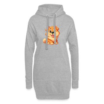 chinesische Fruchtkonfitüre - Hoodie-Kleid - Grau meliert - Vorne
