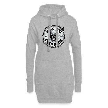 Cashrock 666 Fuck You - Hoodie-Kleid - Grau meliert - Vorne