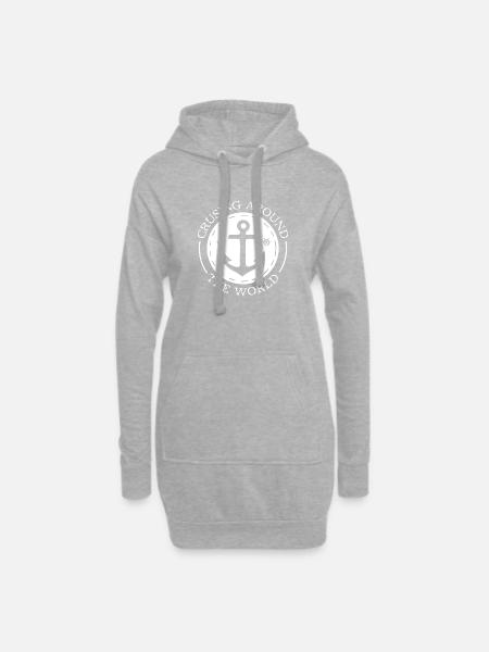Crusing around the world - white - Hoodie Dress - heather grey