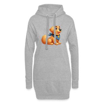 Labrador 3 - Hoodie-Kleid - Grau meliert - Vorne