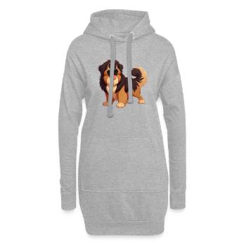 Leonberg 2 - Hoodie-Kleid - Grau meliert - Vorne