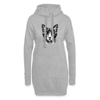 Thème des moustaches fracturées - Sweat-shirt à capuche long Femme - gris chiné - Devant