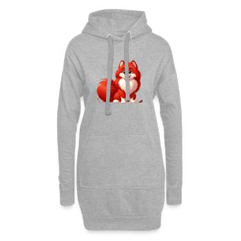 Spitz 2 - Hoodie-Kleid - Grau meliert - Vorne