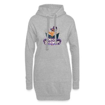 Rat de bibliothèque magique - Sweat-shirt à capuche long Femme - gris chiné - Devant