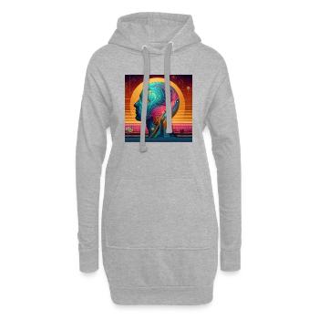 Modernart Men - Hoodie-Kleid - Grau meliert - Vorne