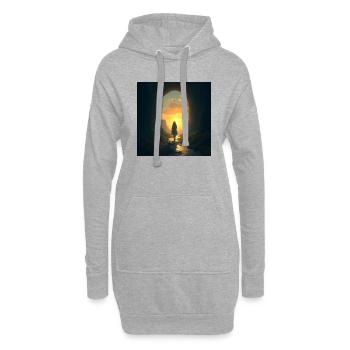 Le chagrin de la rédemption - Sweat-shirt à capuche long Femme - gris chiné - Devant