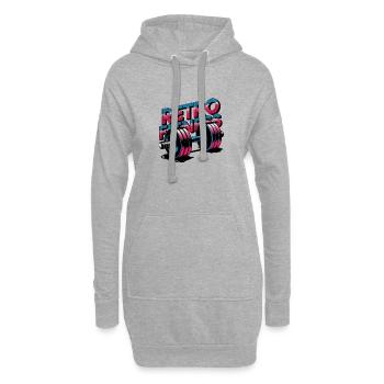 Fitness rétro - Sweat-shirt à capuche long Femme - gris chiné - Devant