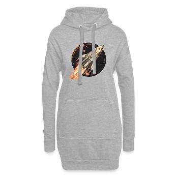 Mission Mars : Départ vers l’inconnu ! - Sweat-shirt à capuche long Femme - gris chiné - Devant