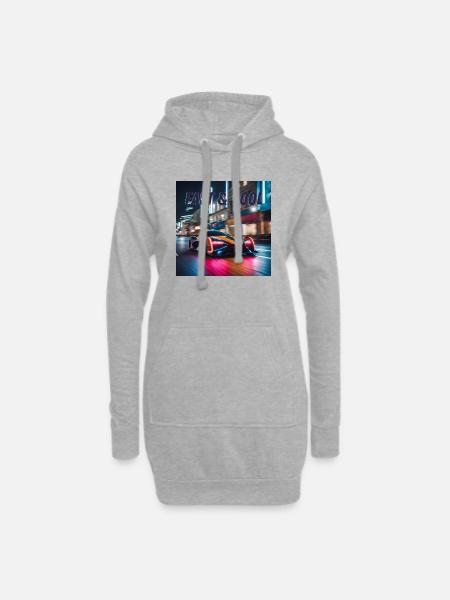 Fast und Cool - Hoodie-Kleid - Grau meliert