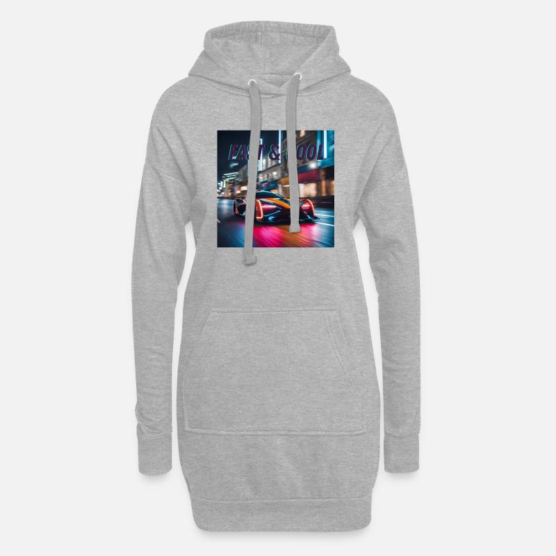 Fast und Cool - Hoodie-Kleid - Grau meliert