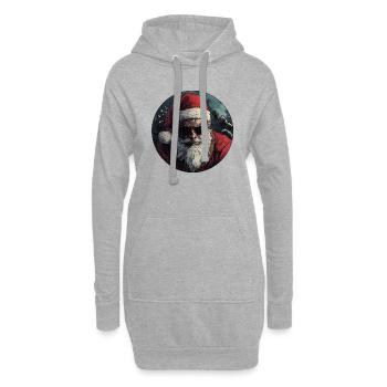 Bad Santa : Noël avec de l’attitude - Sweat-shirt à capuche long Femme - gris chiné - Devant
