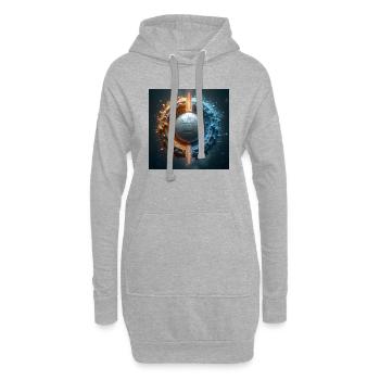 DrachenqodeLÜ - Hoodie-Kleid - Grau meliert - Vorne