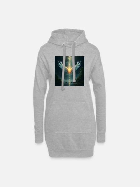 DrachenqodeM - Hoodie Dress - heather grey