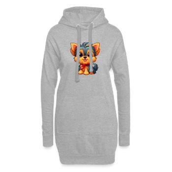 Yorkshire 3 - Hoodie-Kleid - Grau meliert - Vorne